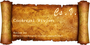 Csoknyai Vivien névjegykártya